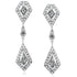 Kite Cut Diamond Dangle Earrings 1 1/10ct.tw 14k White Gold